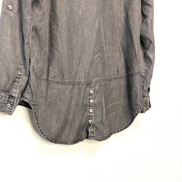 Liverpool Grey Long Sleeve Button Down Shirt Top Medium - Picture 4 of 11
